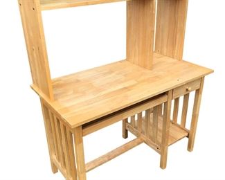 Mission Style Solid Oak Computer Desk