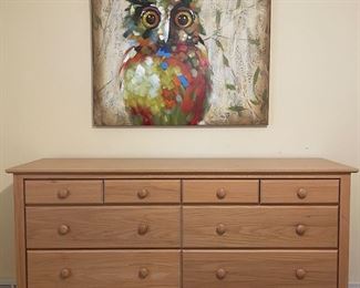 Dresser.  $75

Owl canvas print…… never used $75