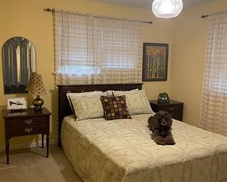 Ethan Allen headboard and 2 nightstands.  Set $350 