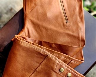 Vintage straight leg leather pants 