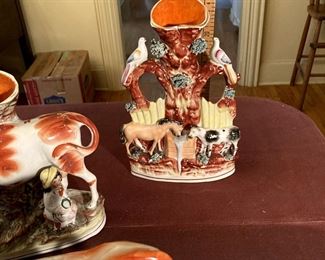 Original, Antique Staffordshire Figurines from 1860-1880. Hand Painted, from England. 