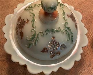 Vintage Northwood Intaglio Butter Dish