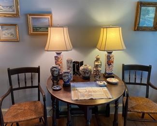 Porcelain Lamps, Vintage Imari Vases, and other beautiful Japanese  items.