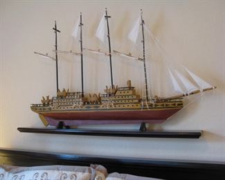 Several hand-made sailboats