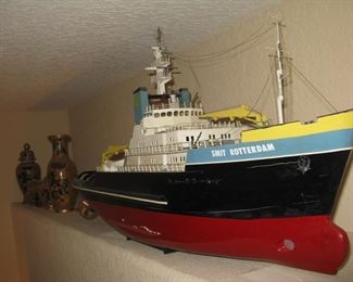 Hand-crafted model ship
