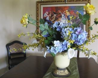 Dining table not included in sale