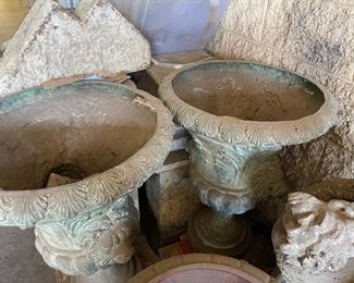 Antique garden urns
