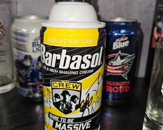 Columbus Crew Professional Soccer Teams Signed Barbasol Can!