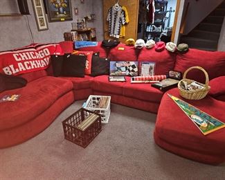 Red Microsuede Sectional Realistic Klasussner Furniture!