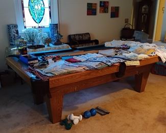 Linens and Pool Table