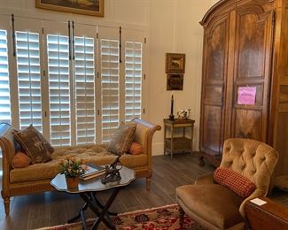 Rear view of living room. All in sale excluding large armoire