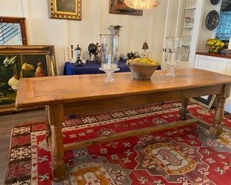 Louis XIII chestnut dining table from Cote d Azur. Purchased from Antiques De Provence, Covington, LA