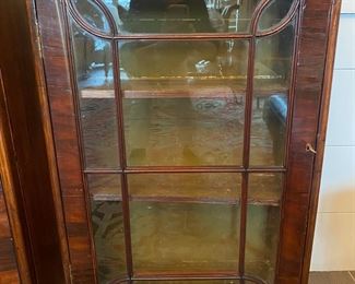 Bronze dore ball and claw feet on rosewood bookcases