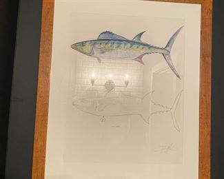 Fish study by Steve Martin - corresponds with the fish sculpture 