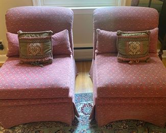 Pair of Armless Upholstered Chairs from Domain