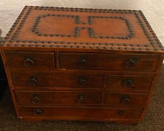 Wooden Box with Drawers