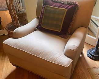 Lovely Cream Upholstered Armchair