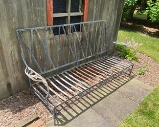 Antique Wrought Iron Settee