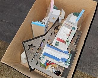 Vtg Putz house set