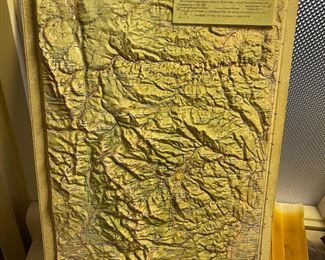 Topographical map of the Rockies