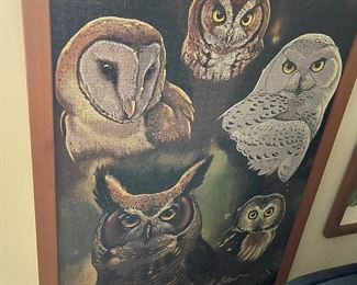 Owl puzzle glued together 