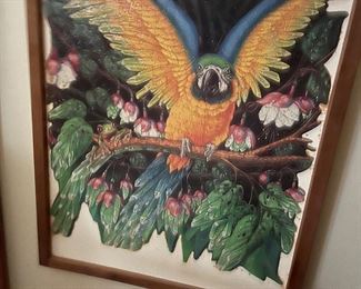 Parrot puzzle glued together 