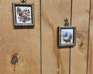 Miniature framed pressed flowers