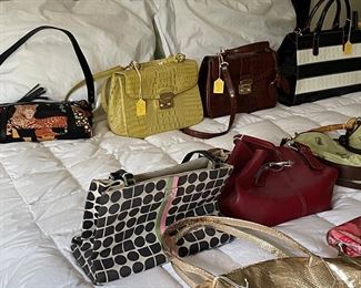Designer, handbags, Arcadia Brahman, LV, Ferragamo, and more