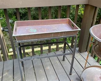 Smith and Hawken’s copper plant stand