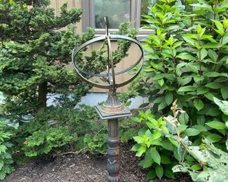 Metal garden sphere sculpture