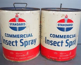 Standard Commercial Insect Spray, Standard Oil Co, 5 Gallon Cans, Qty 2