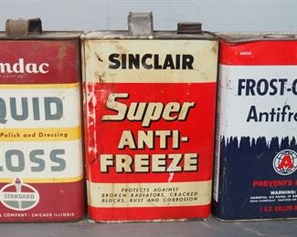 Semdac Liquid Gloss, Standard Oil Co, Frost- Guard Antifreeze, Atlas Supply Co, And Sinclair Super Anti-Freeze, Sinclair Refining Co, In One Gallon Cans