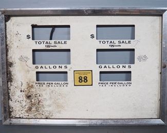 Gas Station Pump Face, 19" x 26" x 1"