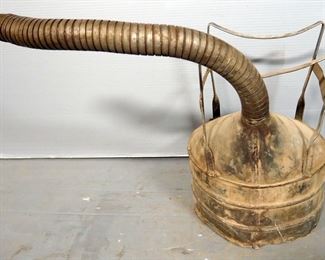 Metal Funnel With Flexible Hose And Attached Stand