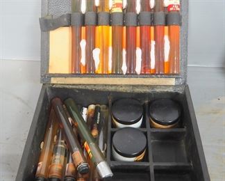 Standard Oil Company Oil Sample Jars And Bottles In Sample Cases