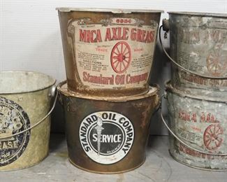 Nourse Axle Grease And Mica Axle Grease Cans, Total Qty 5