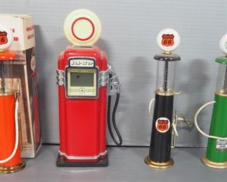 Vintage Gas Pump Models, Includes Phillips 66, Cities Service, And More, Total Qty 4