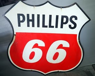 Phillips 66 Double Sided Metal Sign, 47" Wide x 47" High