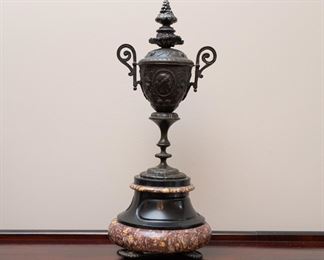 Bronze and marble decorative vase