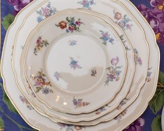 12 piece place setting plus many additional pieces   All individually numbered  Tirschenreuth The Colwyn China