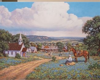 Dick Moody Blue Bonnets signed 