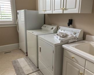 Whirlpool Washer and Dryer is excellent condition. Upright chest freezer 