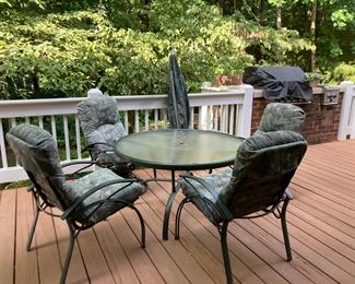 Outdoor furniture, stationary and swivel chairs