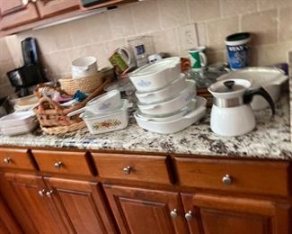 Corningware,  coffee makers, cuisinart mixers and choppers, hand blenders  grilling tools and accessories 