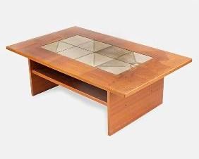 Gangso Mobler Mid-Century Modern Teak Coffee Table w/Inset Tiles