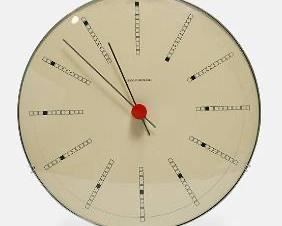 Original Georg Christensen Bankers Danish Modern MCM Wall Clock by Arne Jacobsen
