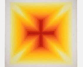 Peters, Jurgen. NOVA 1977 Prism Cross Pencil Signed Silkscreen Print