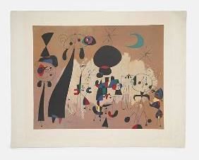 Miro, Joan FEMME LUNE ETOILE 1963 Signed Numbered Print by Maeght Paris