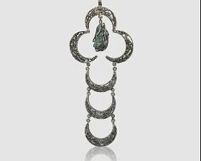 Peru Mid-Century Brutalist Sterling Silver Pendant