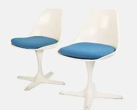 Maurice Burke Mid-Century Modern Tulip Chair Pair